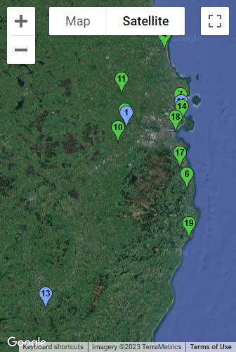 Dublin and East Map